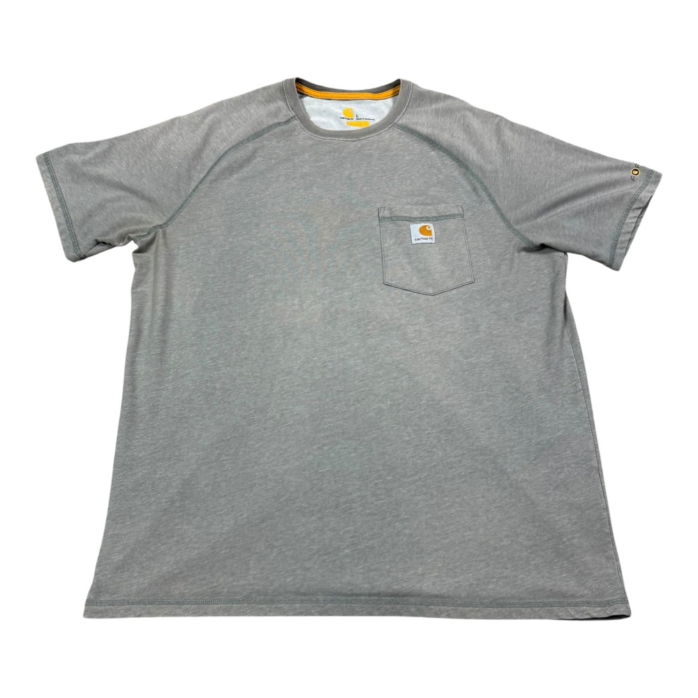 Carhartt 100410 020 Gray Faded Force Pocket Logo Shirt Men's Large